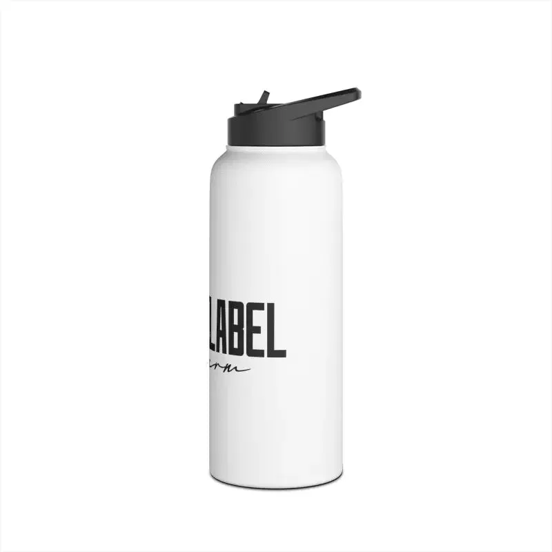 Stainless Steel Water Bottle with Standard Lid - Keeps Drinks Cold for 24 Hours