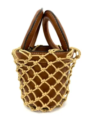 Staud Moreau Leather Macrame Bag