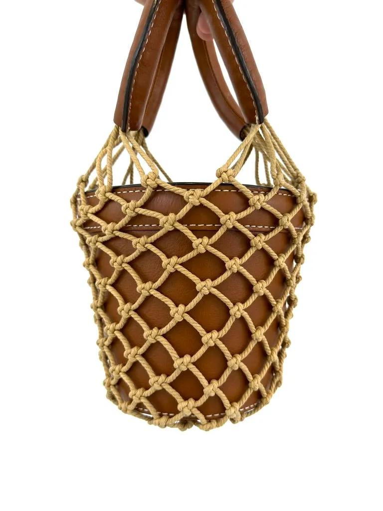 Staud Moreau Leather Macrame Bag