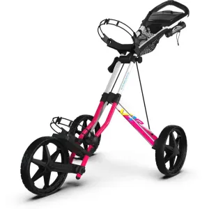Sun Mountain Speed Cart V1R Golf Push Cart Hot Pink-White-Blue
