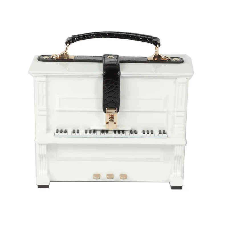 Trendy Piano Acrylic Box Shaped Shoulder Purse
