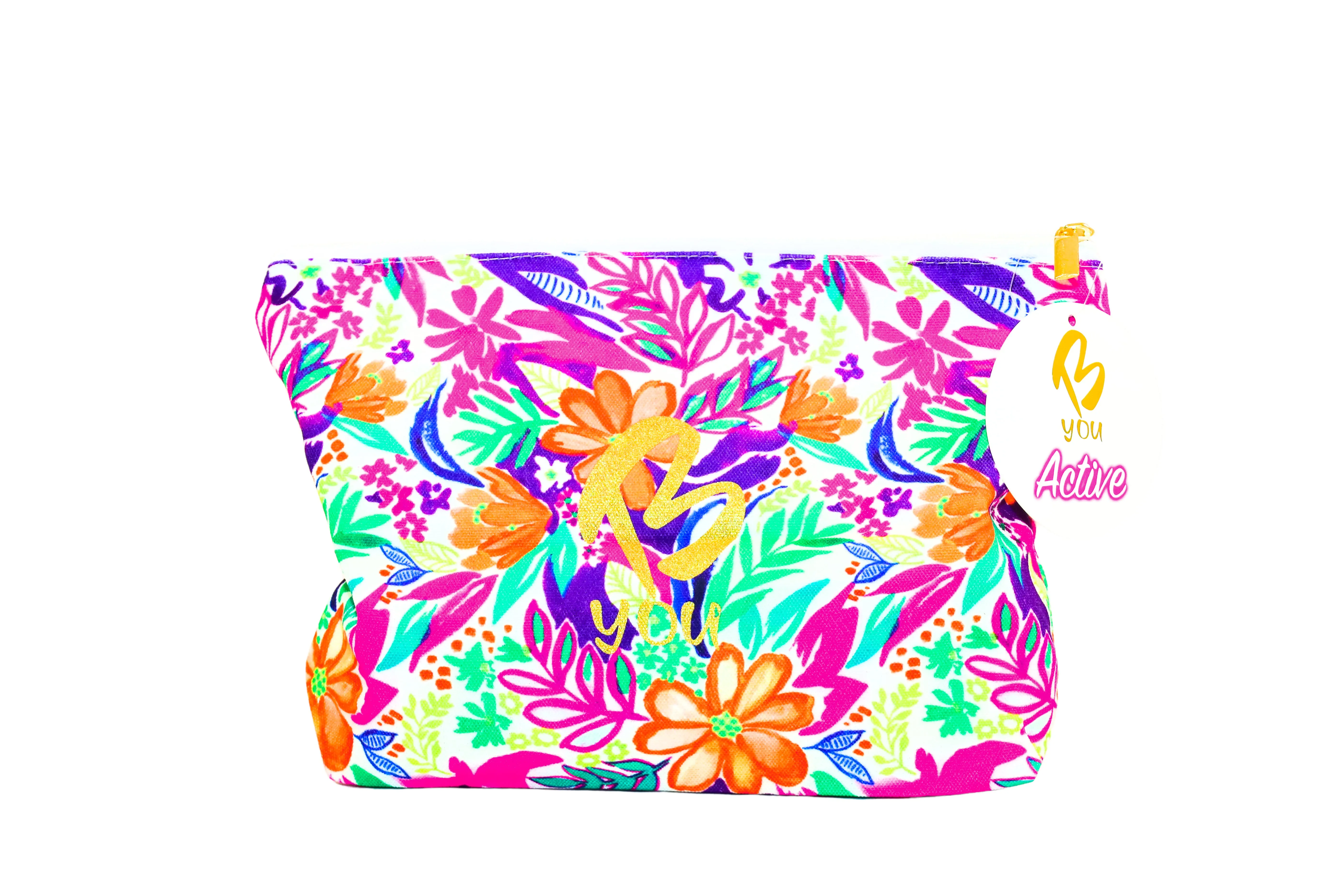 Tropical - Mini Canvas Bag with Zip