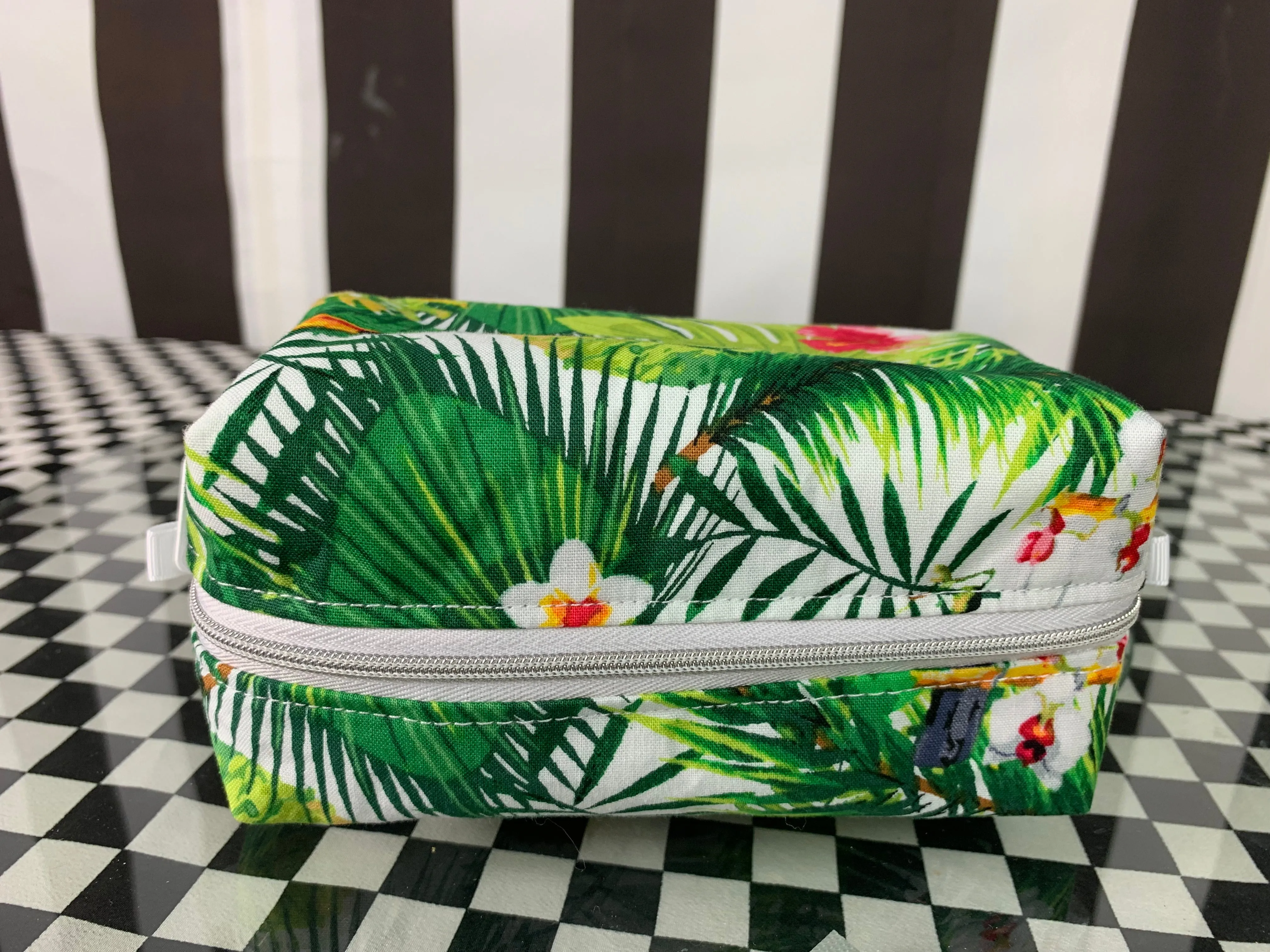 Tropical toucan boxy pouch