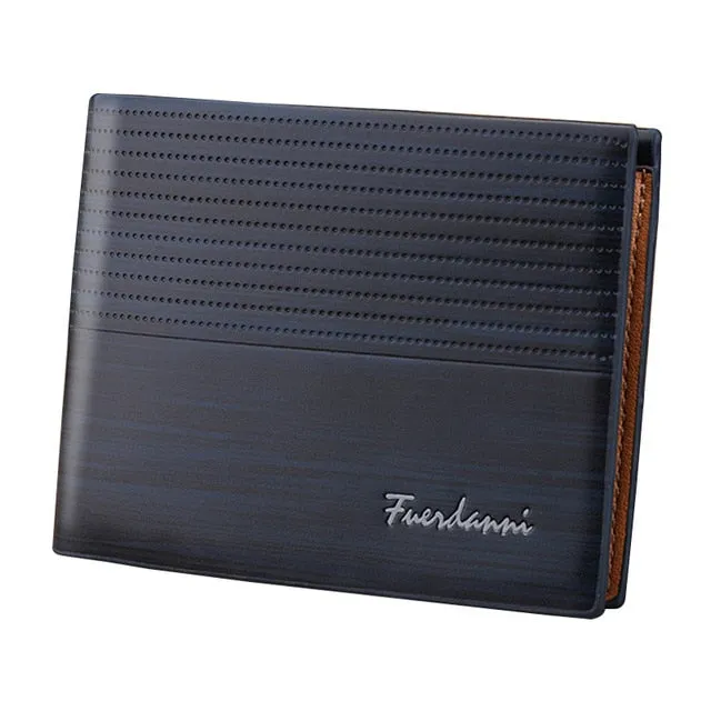 Vintage Men Embossed Texture Leather Wallet Short Slim Male Purses Money Credit Card Holders Men Wallet