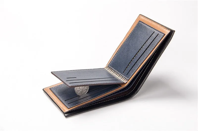 Vintage Men Embossed Texture Leather Wallet Short Slim Male Purses Money Credit Card Holders Men Wallet