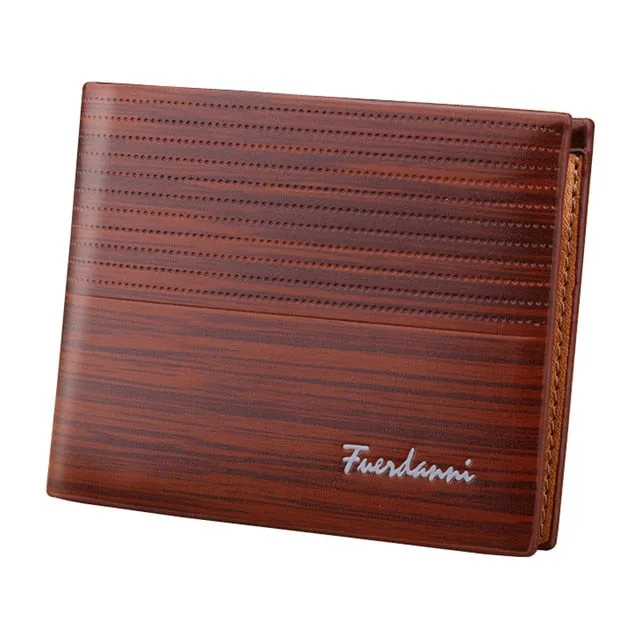 Vintage Men Embossed Texture Leather Wallet Short Slim Male Purses Money Credit Card Holders Men Wallet