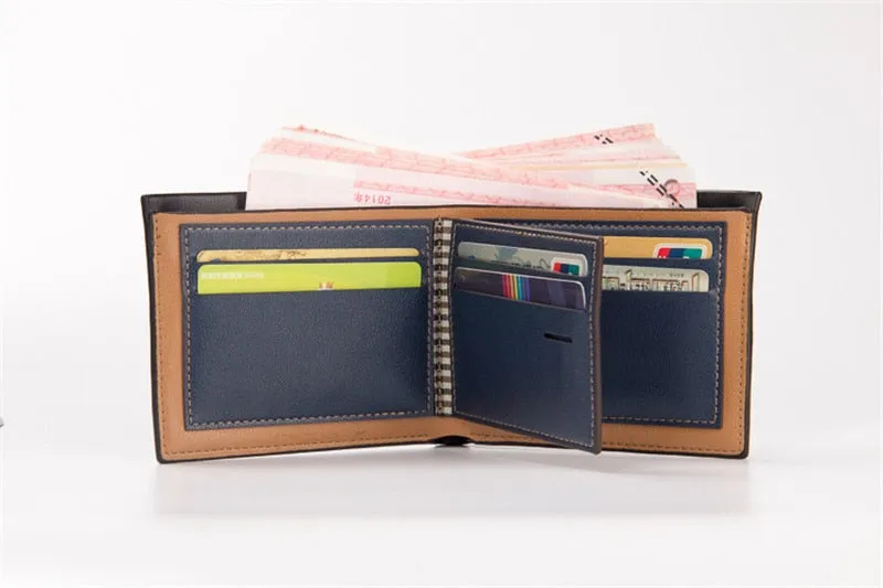 Vintage Men Embossed Texture Leather Wallet Short Slim Male Purses Money Credit Card Holders Men Wallet