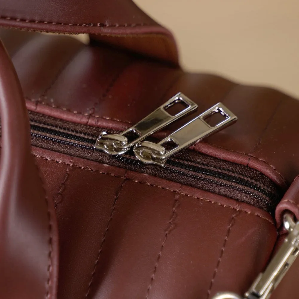 Wanderlust Duffle Bag Brown Small 14x7 Inch