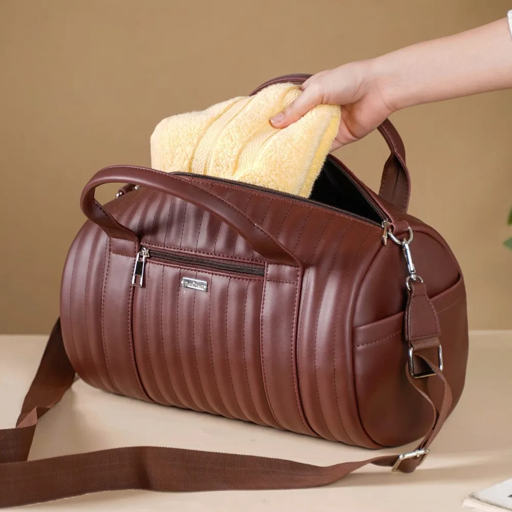 Wanderlust Duffle Bag Brown Small 14x7 Inch