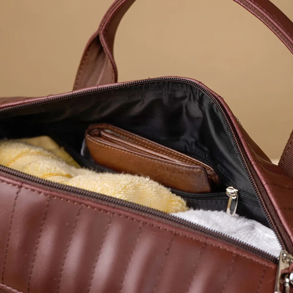 Wanderlust Duffle Bag Brown Small 14x7 Inch