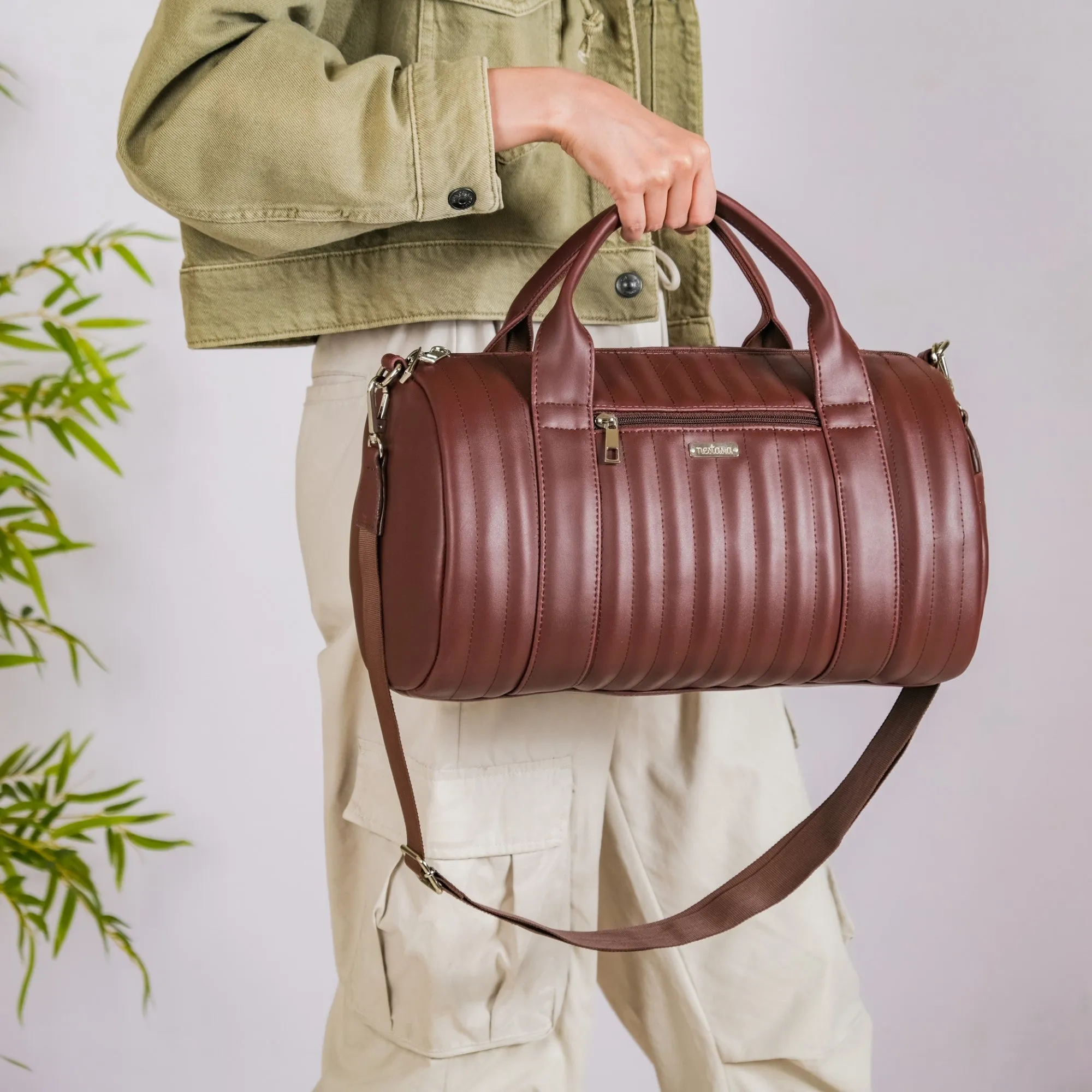 Wanderlust Duffle Bag Brown Small 14x7 Inch