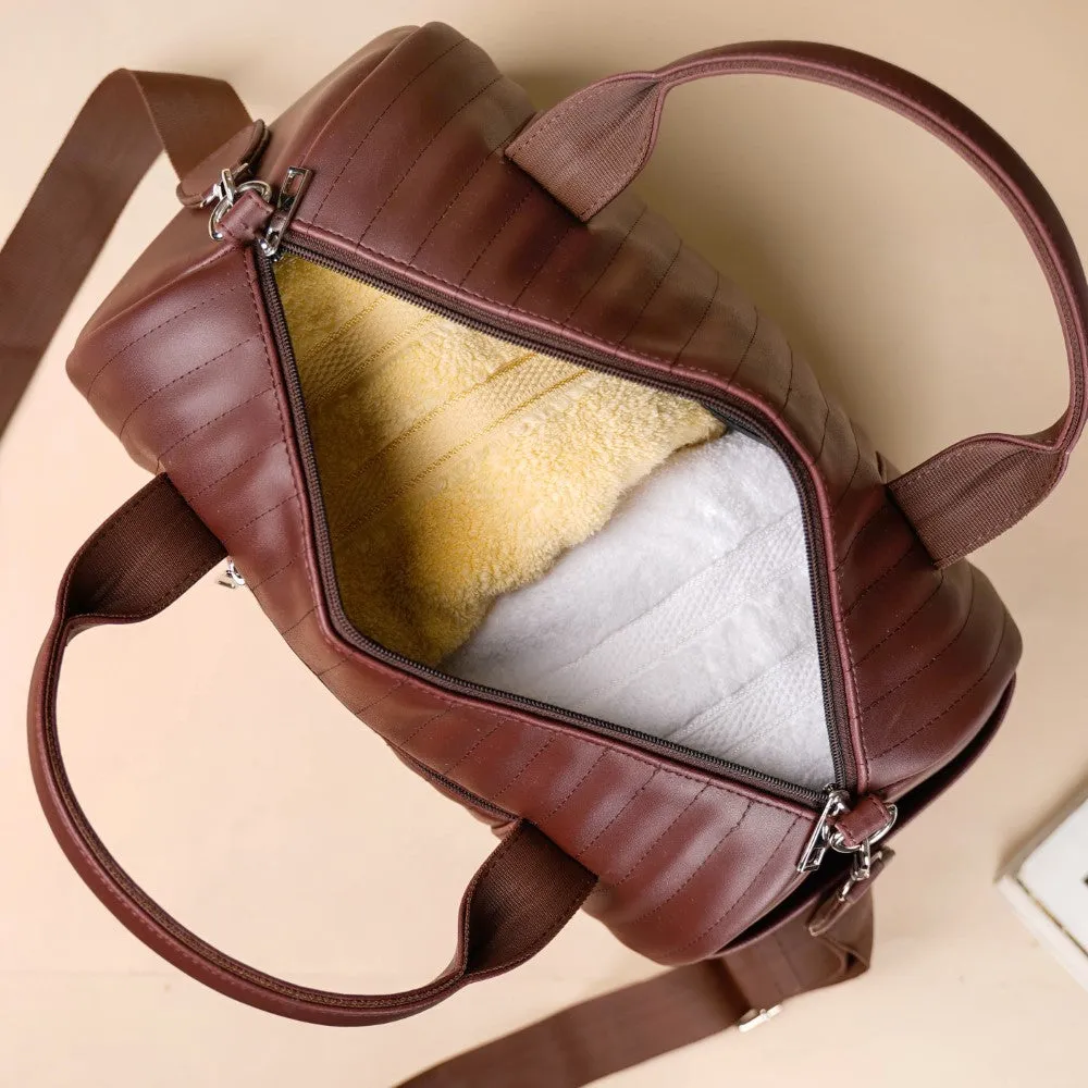 Wanderlust Duffle Bag Brown Small 14x7 Inch