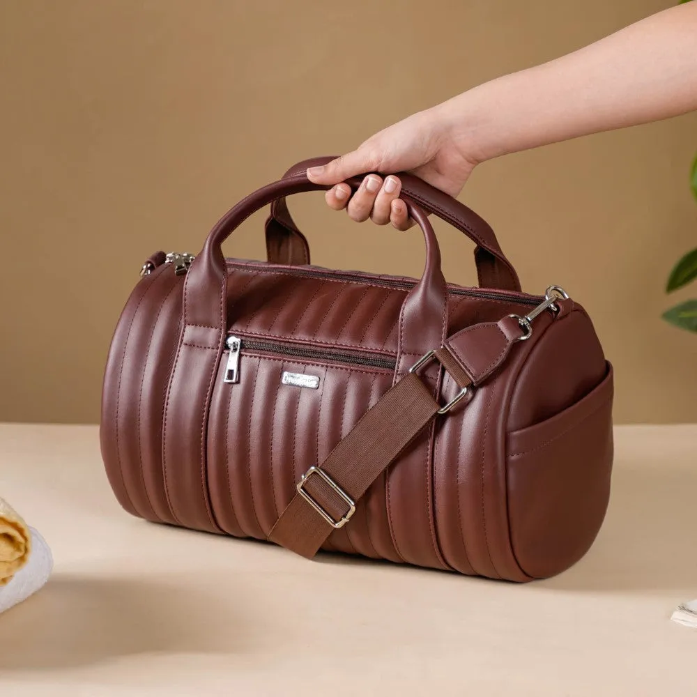 Wanderlust Duffle Bag Brown Small 14x7 Inch