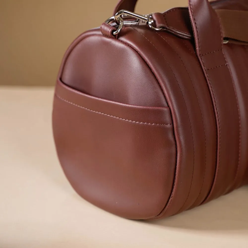 Wanderlust Duffle Bag Brown Small 14x7 Inch