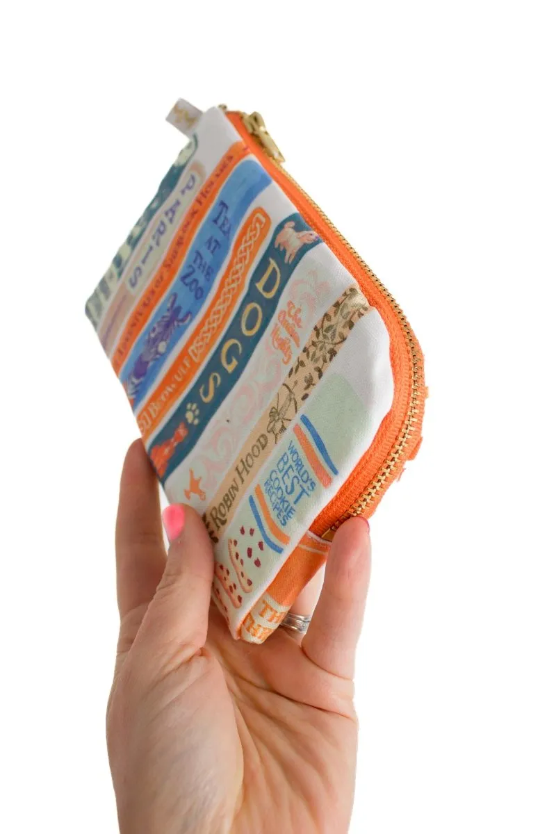 White Book Canvas Everyday Travel Pouch