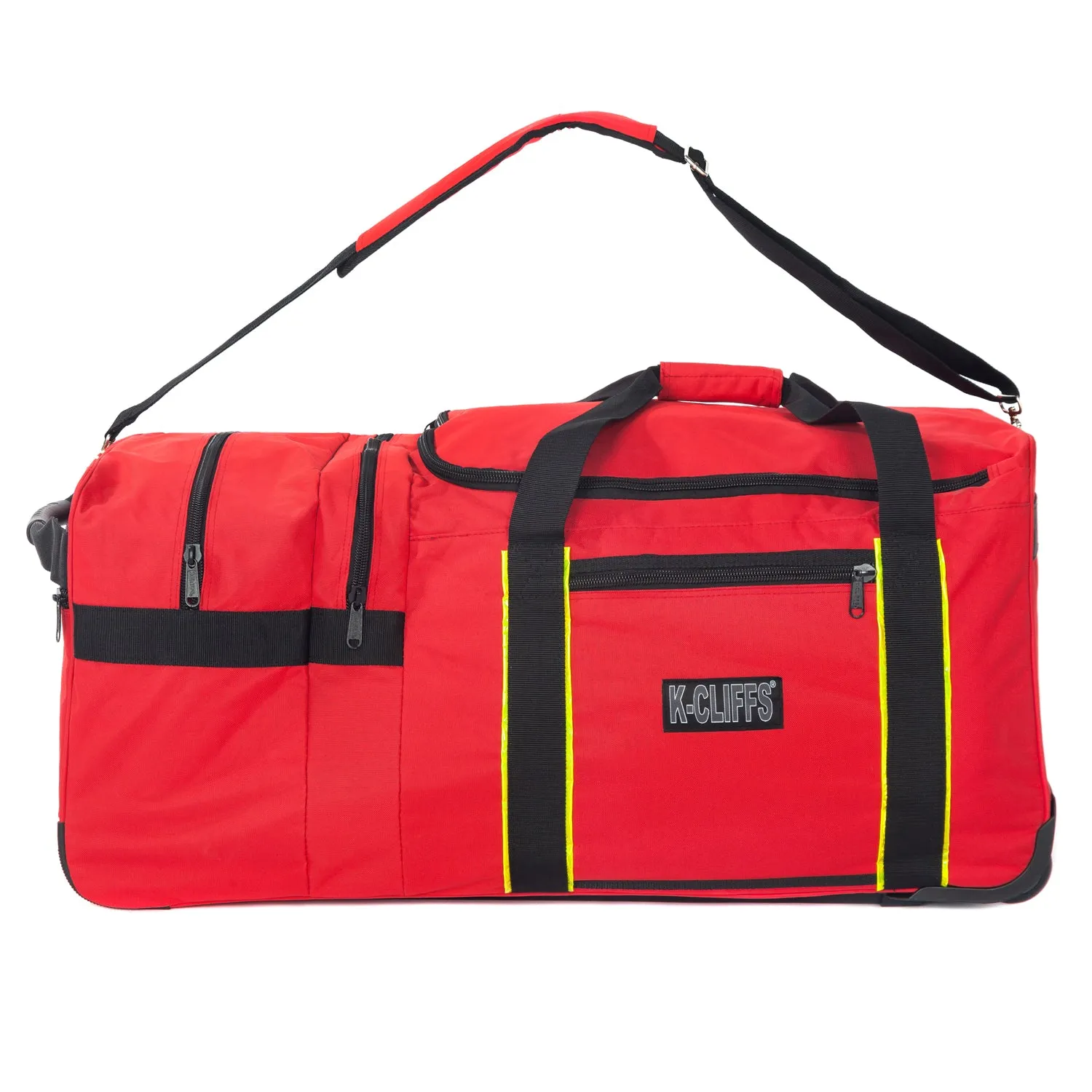 Wholesale 4 pcs  Rolling Firefighter  Heavy-Duty Gear Duffel Bag Deluxe EMT EMS Duffel with Wheels  |||   4 PACKS | $74.99 PER PACK