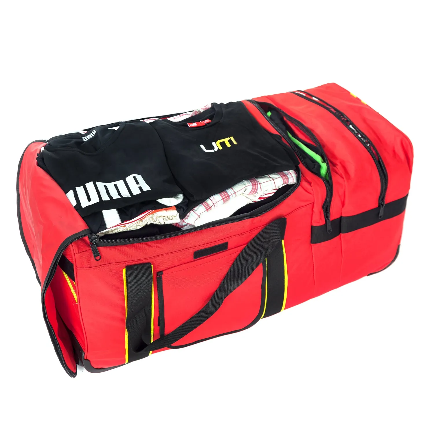 Wholesale 4 pcs  Rolling Firefighter  Heavy-Duty Gear Duffel Bag Deluxe EMT EMS Duffel with Wheels  |||   4 PACKS | $74.99 PER PACK
