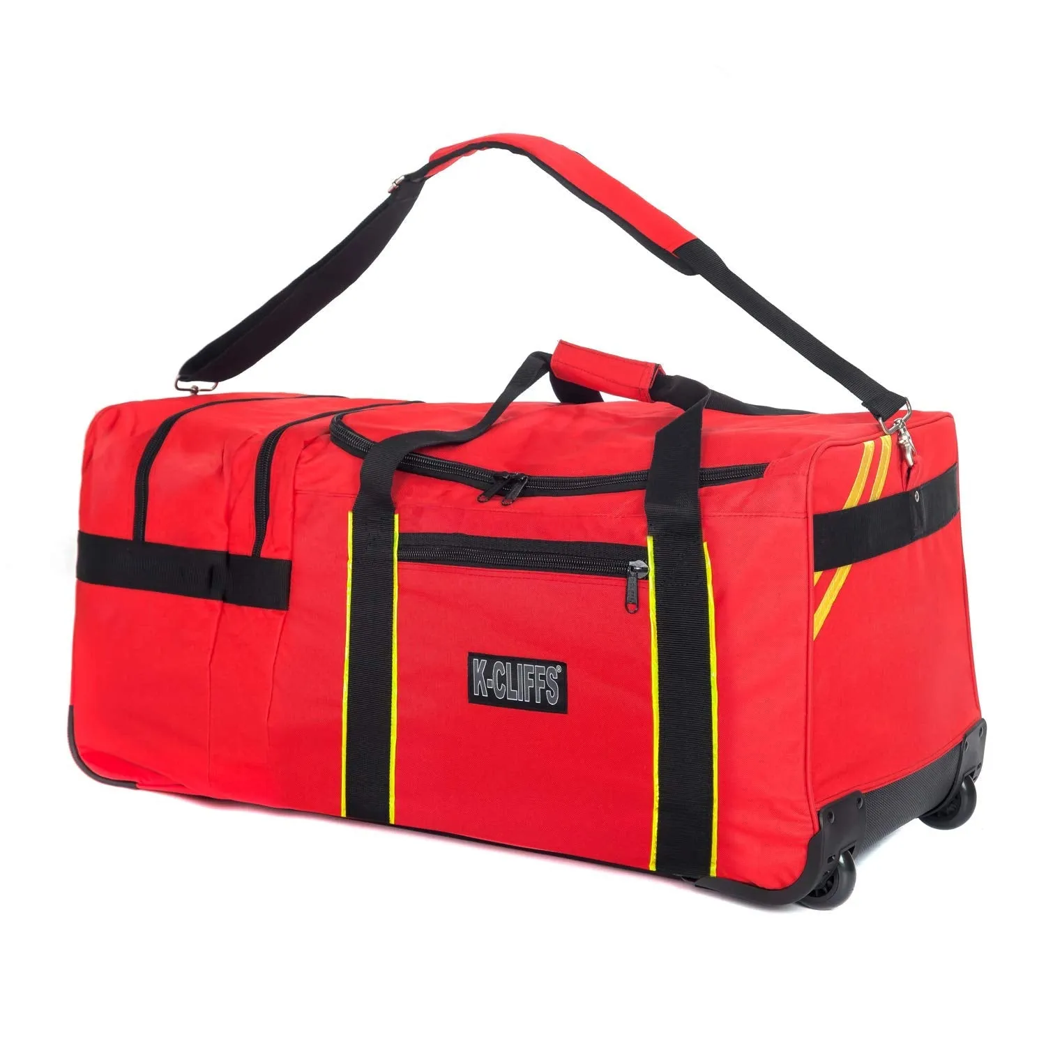 Wholesale 4 pcs  Rolling Firefighter  Heavy-Duty Gear Duffel Bag Deluxe EMT EMS Duffel with Wheels  |||   4 PACKS | $74.99 PER PACK