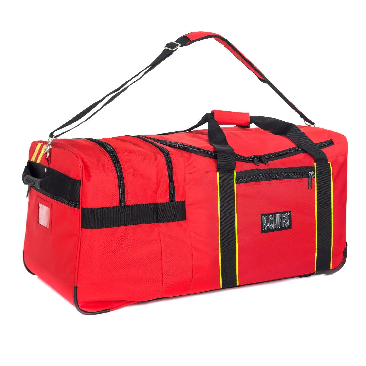 Wholesale 4 pcs  Rolling Firefighter  Heavy-Duty Gear Duffel Bag Deluxe EMT EMS Duffel with Wheels  |||   4 PACKS | $74.99 PER PACK