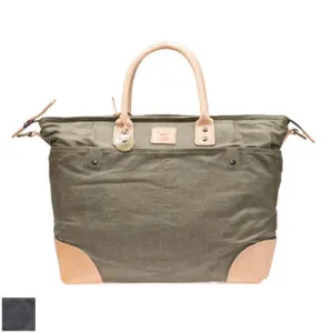 Will Leather Goods Wax Coated Canvas Tote Bags Black