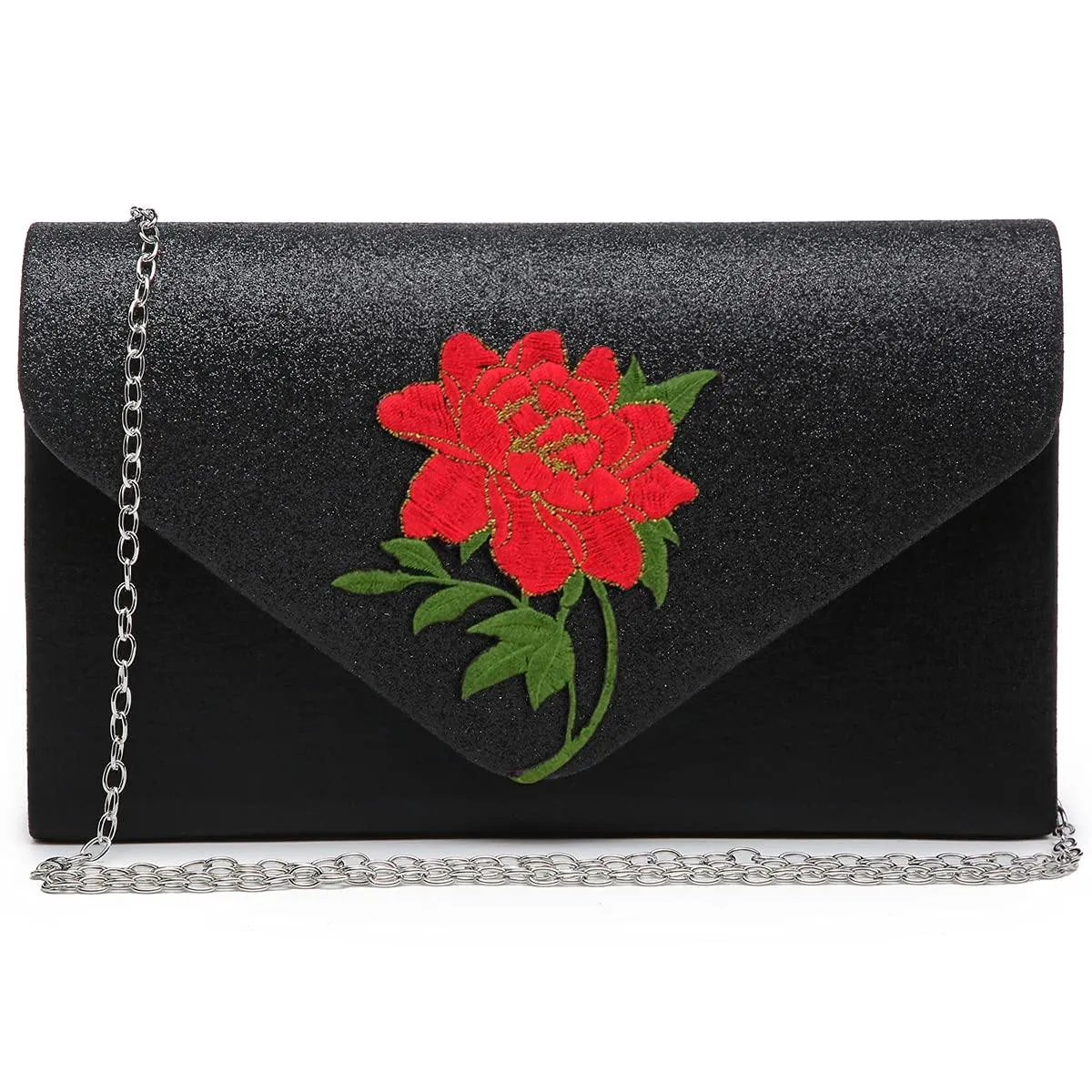 Women Flower Evening Bags Clutch Handbags Wedding Party Prom Envelope Purses
