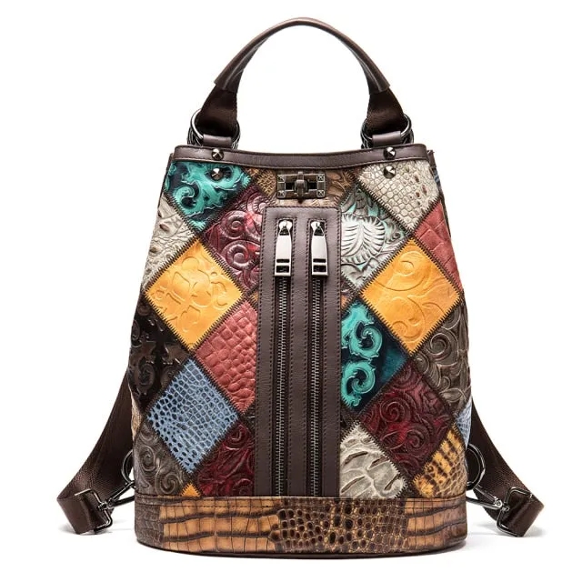 Women Genuine Leather Backpack
