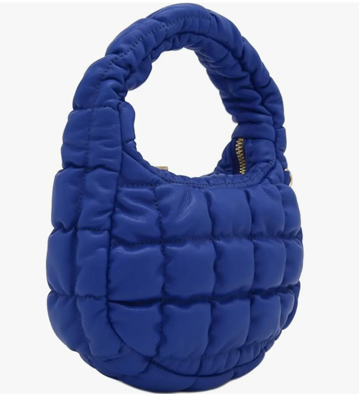 Women Padded Hobo Bag Versatile Cloud Pleatd Bag Lightweight Down Clutch Bag Quilted Tote Handbag Fall Winter Purse