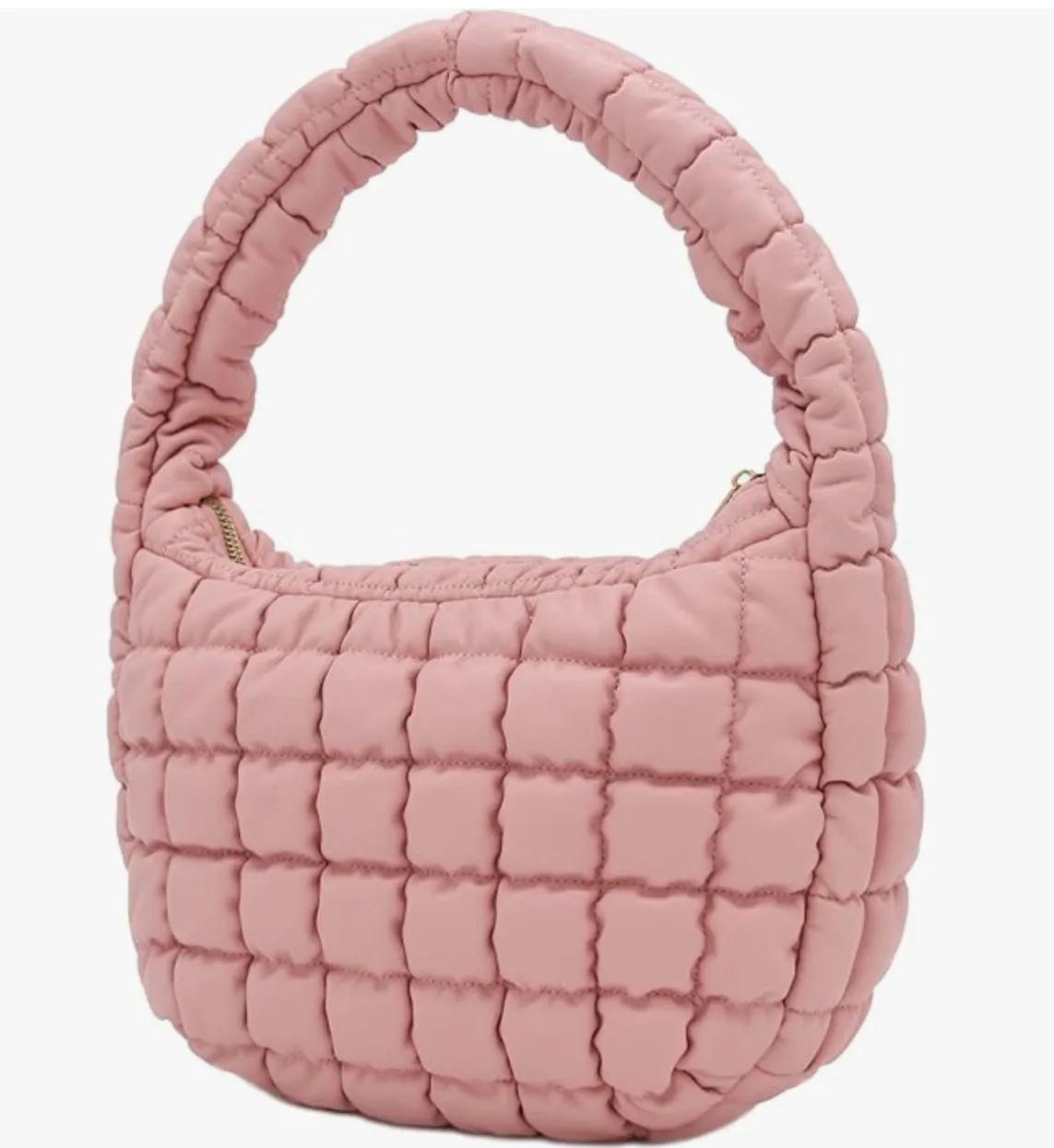 Women Padded Hobo Bag Versatile Cloud Pleatd Bag Lightweight Down Clutch Bag Quilted Tote Handbag Fall Winter Purse