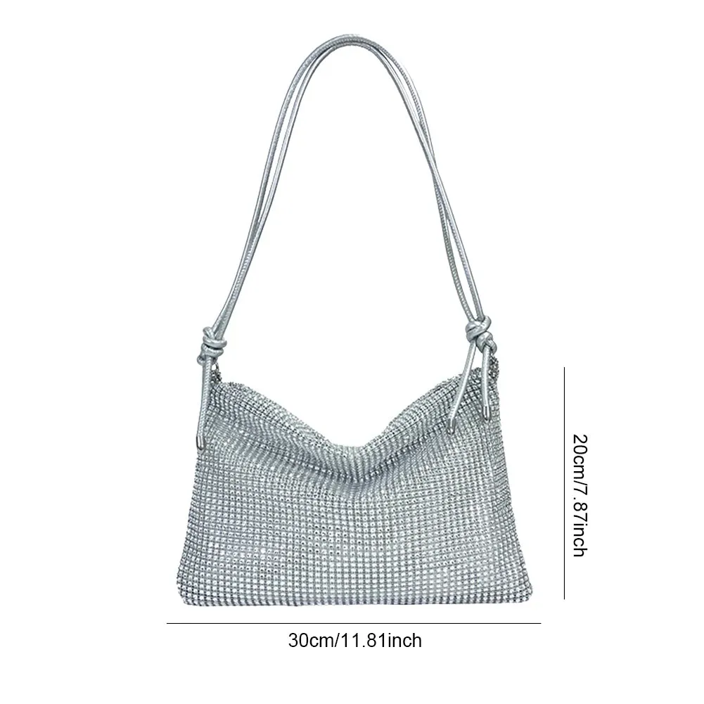 Women Shiny Rhinestone Dinner Bag New Party Wedding Purses 2023 Luxury Full-Diamond Ladies Handbag Designer Sparkly Evening Bags
