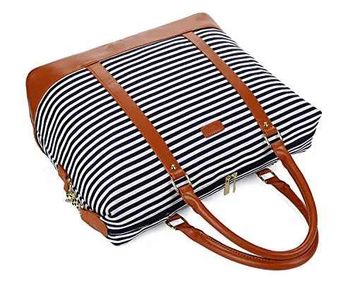 Women's Canvas Travel Weekender Bag Overnight Carry-on Duffel