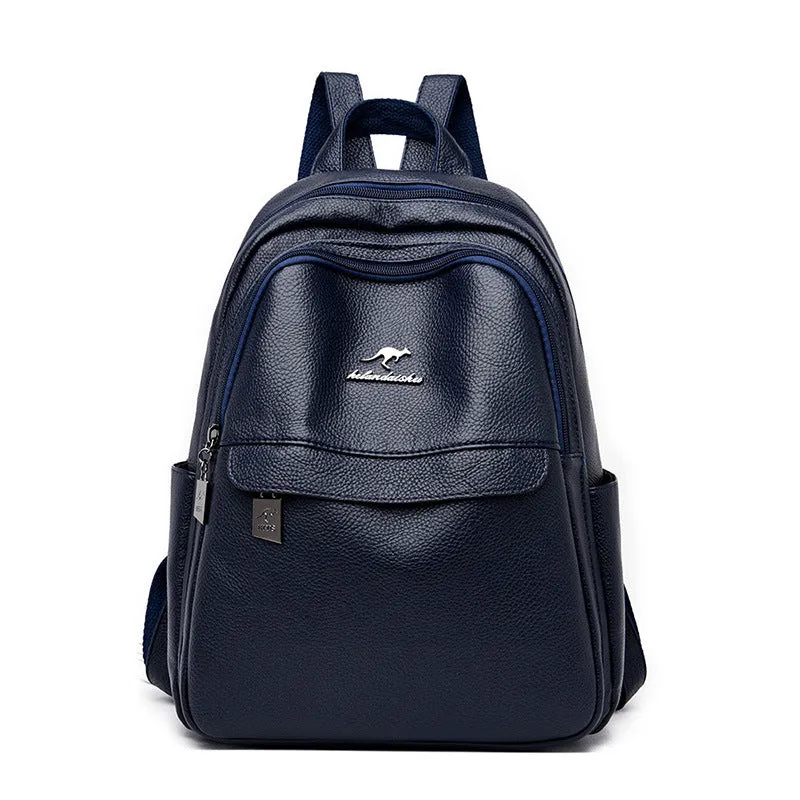 Women's Versatile Large Capacity Soft Leather Backpacks