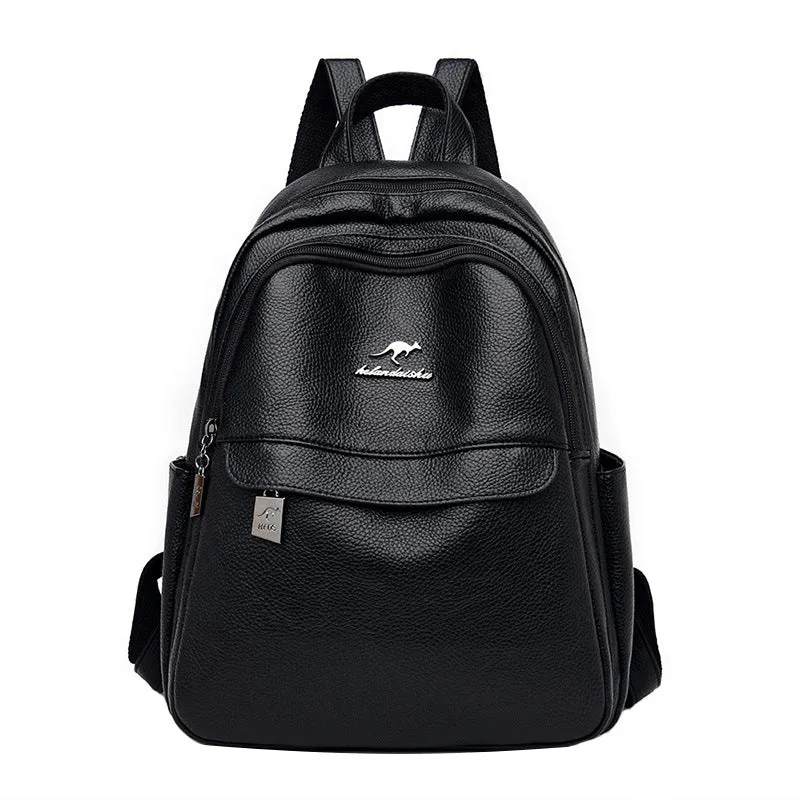 Women's Versatile Large Capacity Soft Leather Backpacks