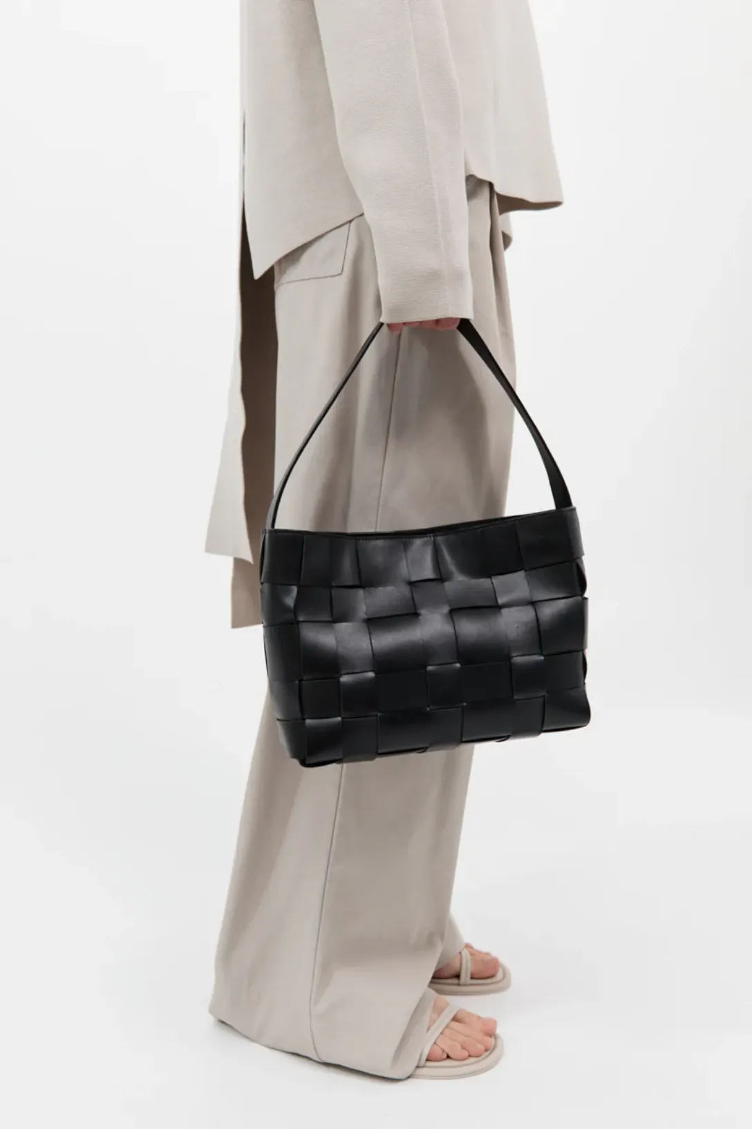 Woven Mini Tote | Black