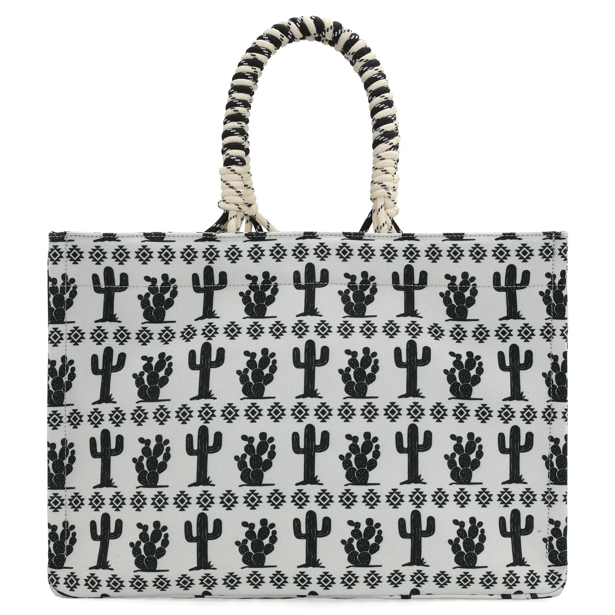 Wrangler Cactus Oversized Tote Bag Braided Handles Weekender Bag