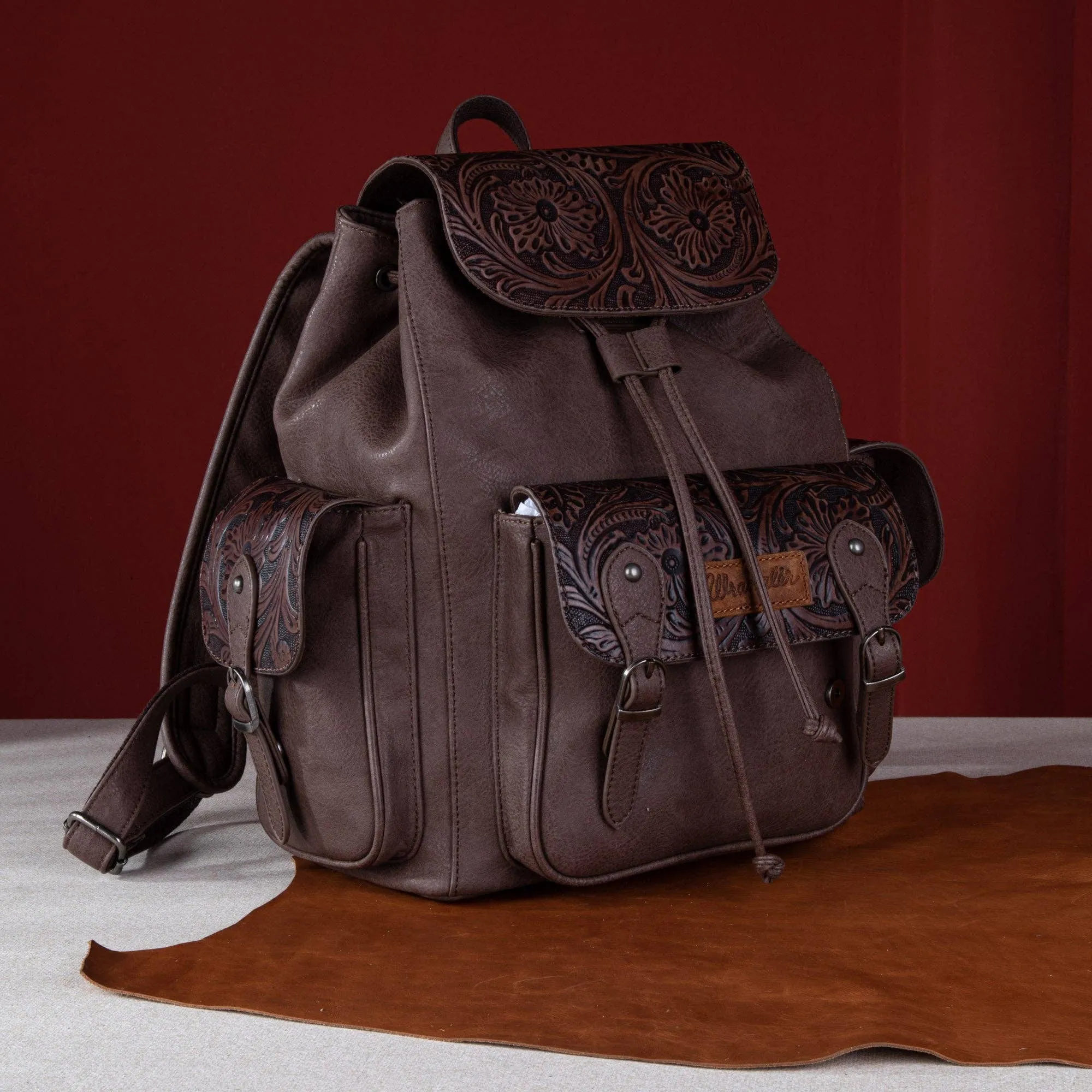 Wrangler Vintage Floral Tooled Backpack