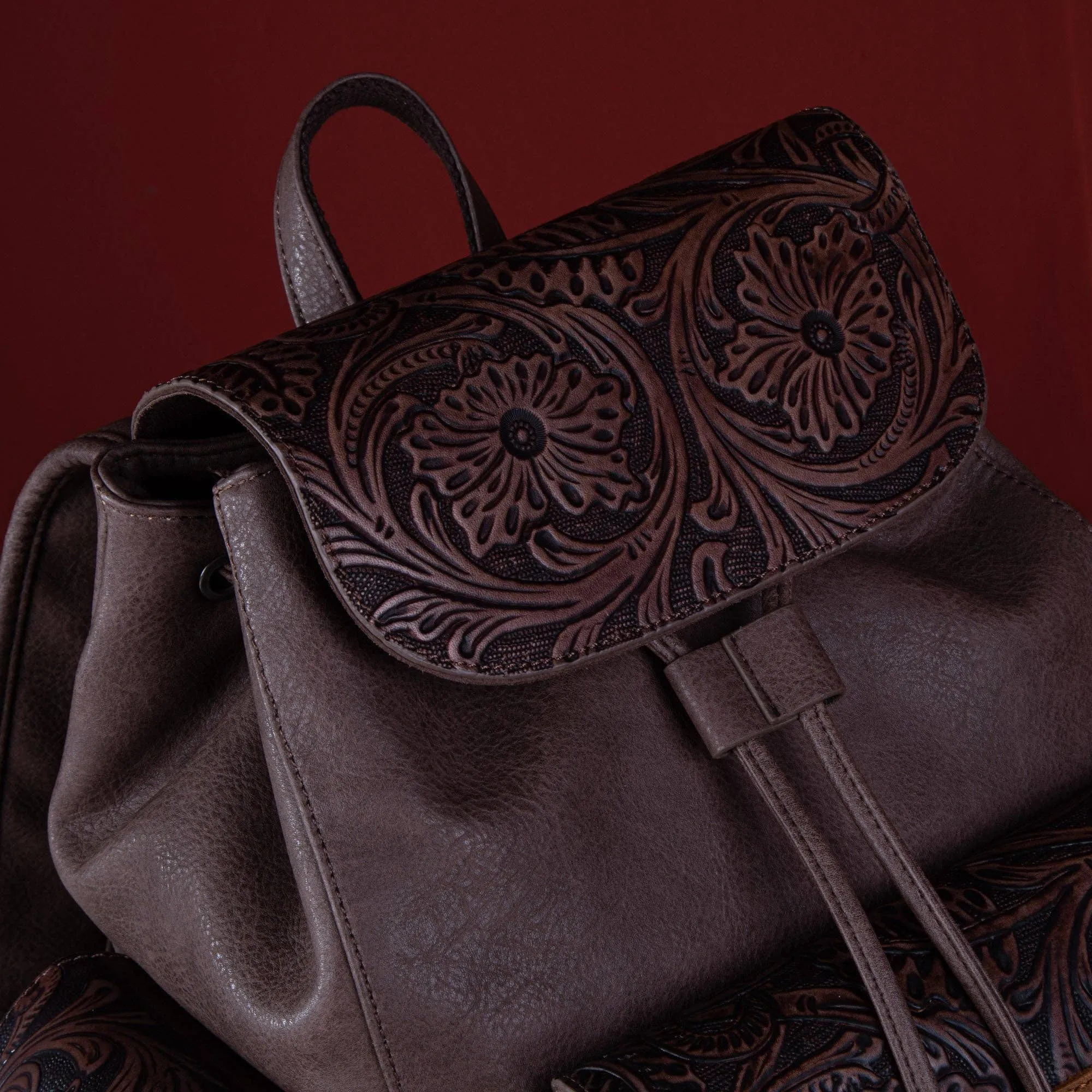 Wrangler Vintage Floral Tooled Backpack