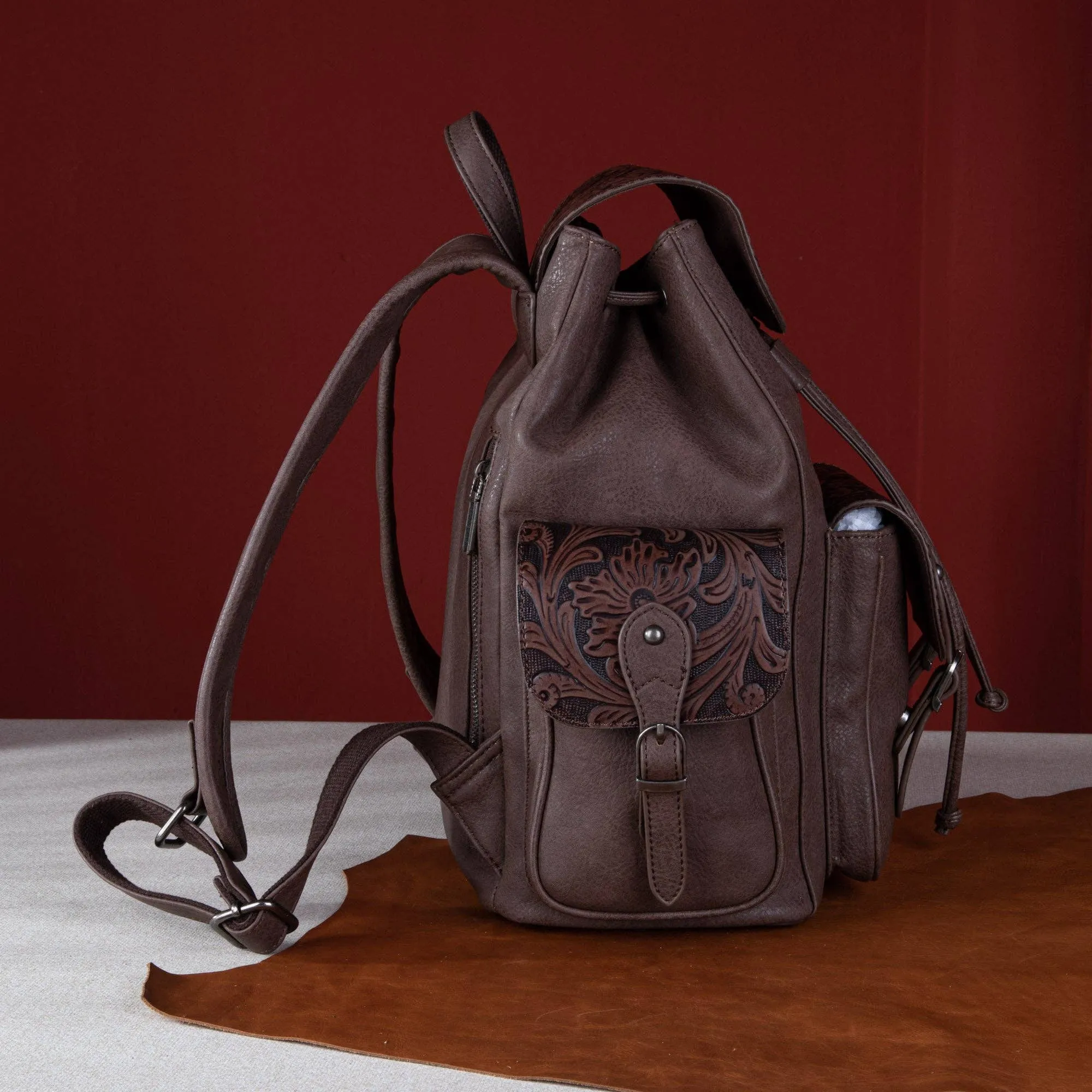 Wrangler Vintage Floral Tooled Backpack