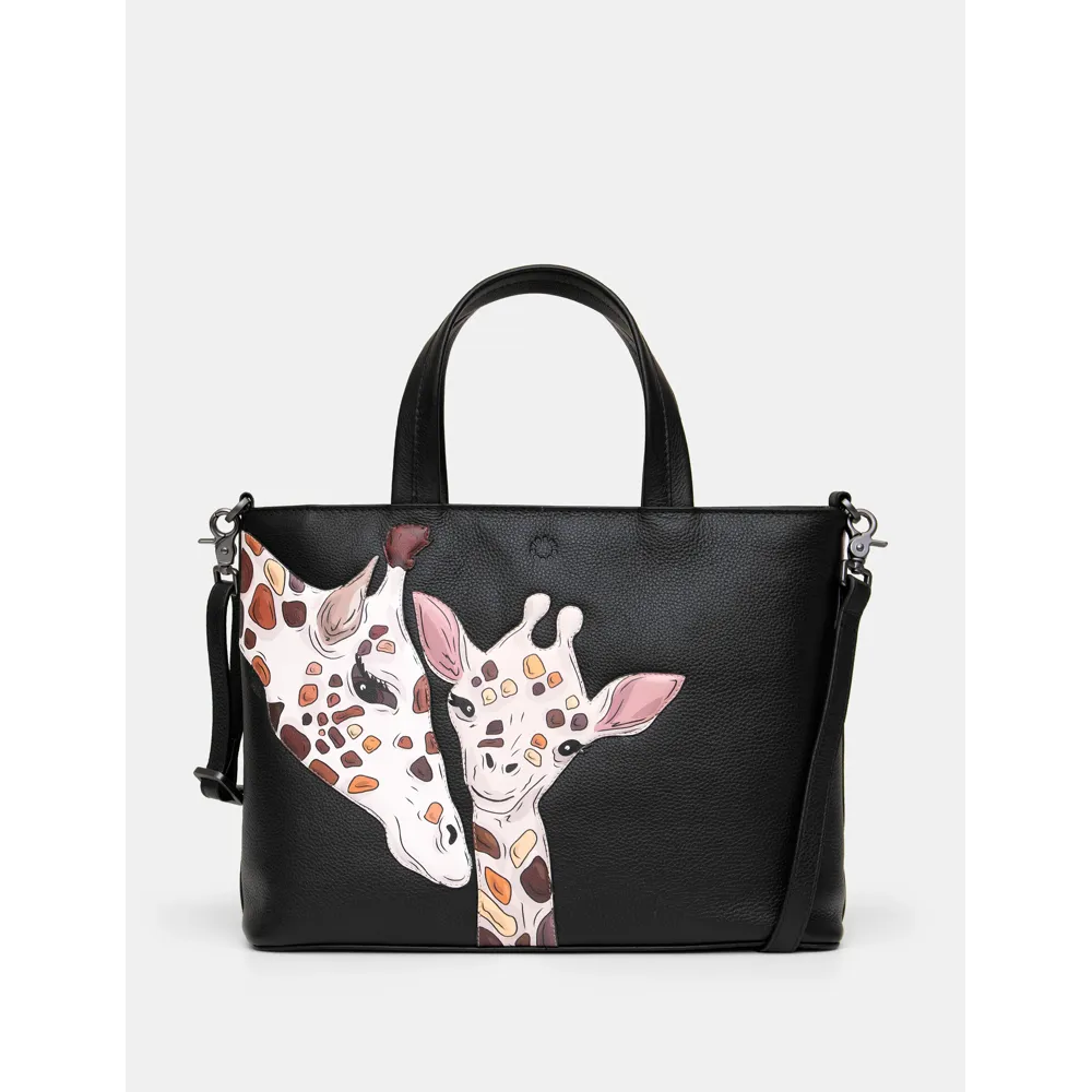 Yoshi Mothers Pride Black Leather Grab Bag