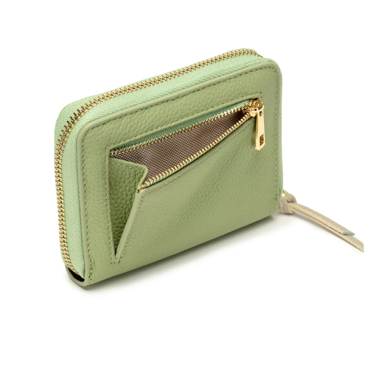 Zipper Purse/Wallet Mint - Stone